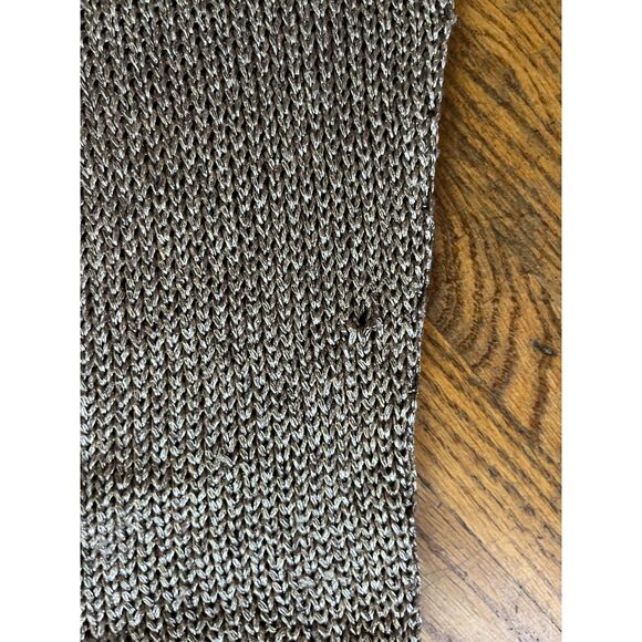 EILEEN FISHER Metallic Silver Large Knit Tunic Blouse Shirt Top  Women's Size XL - Picture 11 of 11